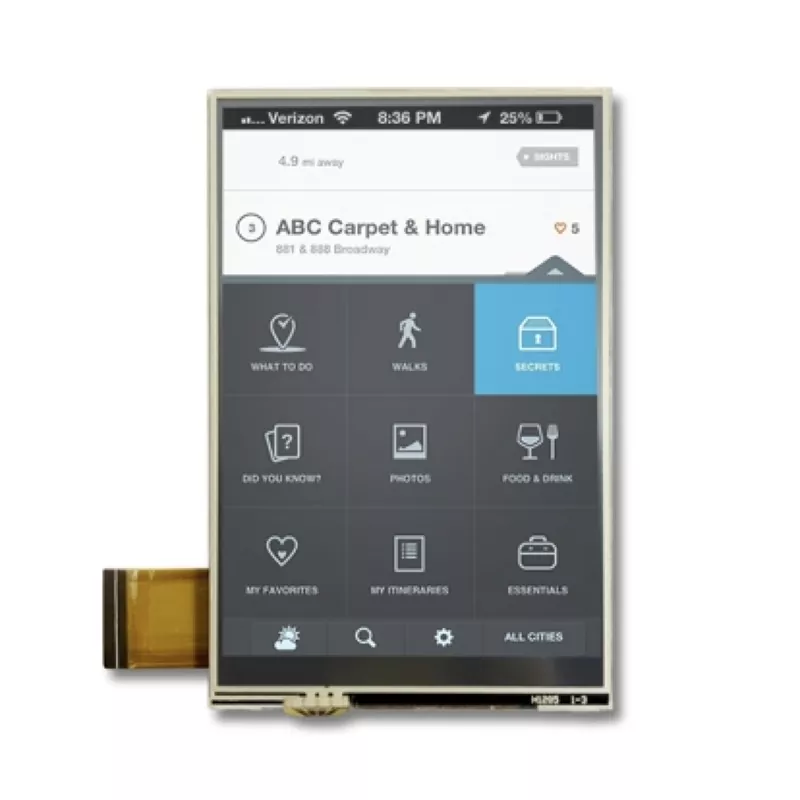 3.5 '' '320x480 Ukipen Erresistentzia TFT modulua