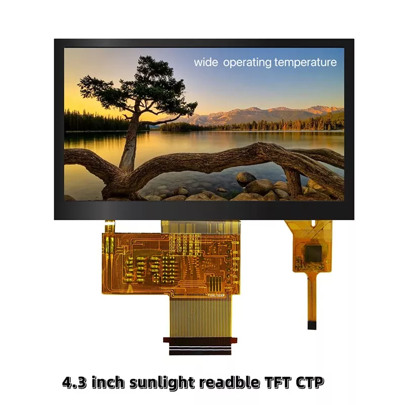 4,3 hazbeteko tenperatura zabala TFT modulua ukipen-pantailarekin