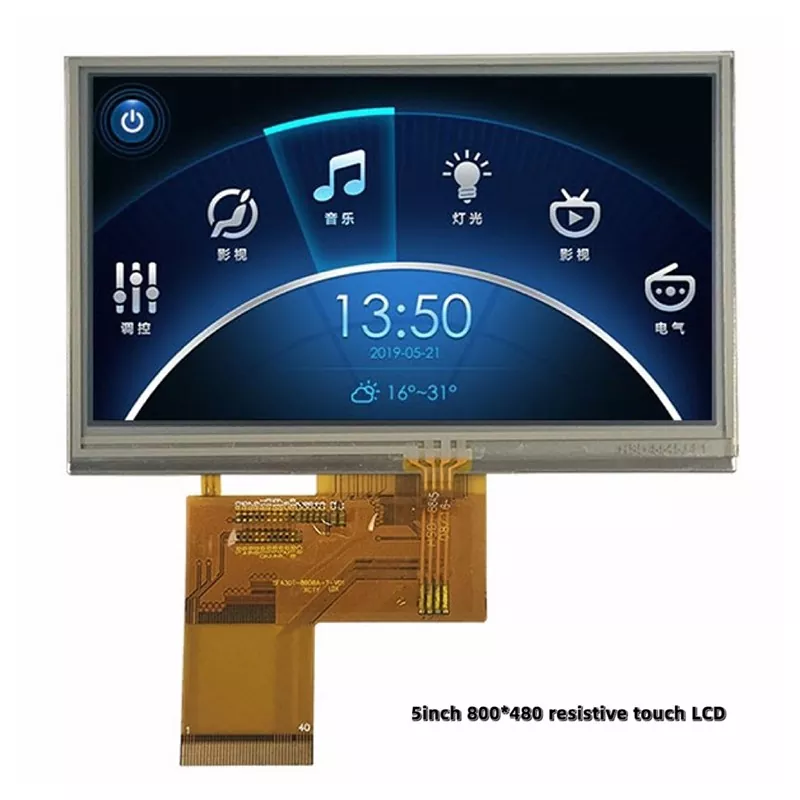 5 hazbeteko ukitu erresistentziako TFT modulua